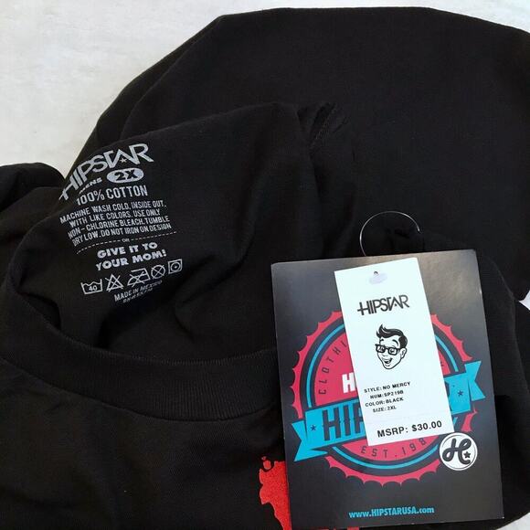 Hipstar NWT Black Graphic Short Sleeves Shirt Men 2X - Picture 9 of 9